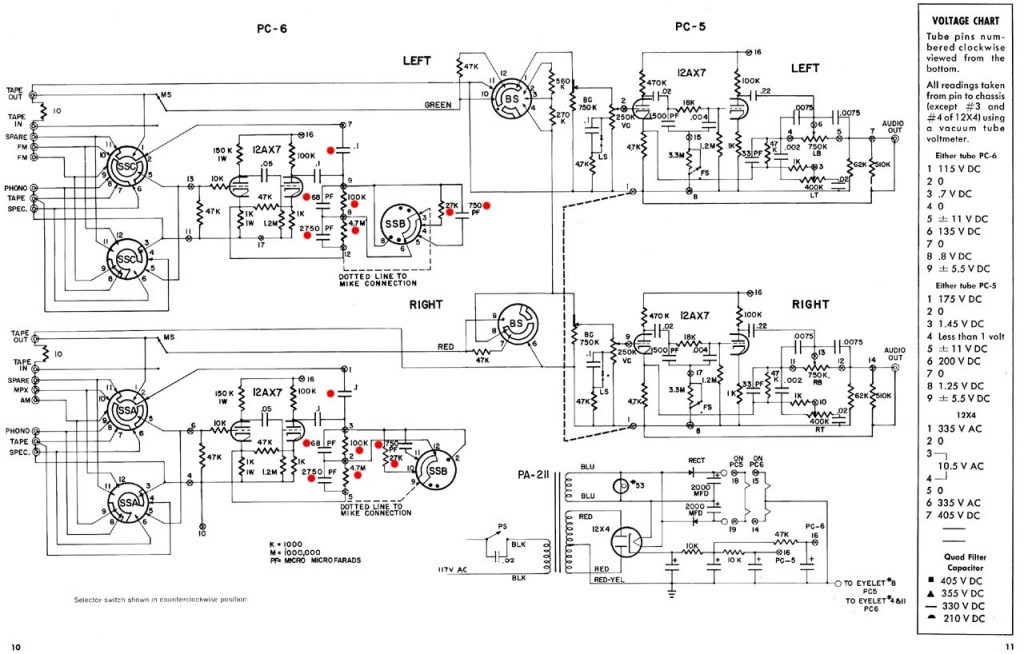 PCB Resistor Capacitor KIT Dynaco Dynakit PAS3 Tube PreAmp PC6A