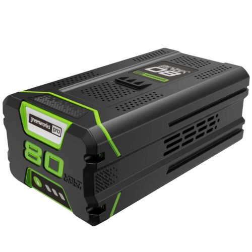 Greenworks PRO 80V 4.0Ah Battery: Genuine, Lithium-Ion, 75+ tools compatible.