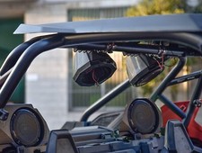 KEMIMOTO 1.5-2" Roll Bar 6.5" UTV ATV Speaker Pods Cage Swivel Enclosures Clamp