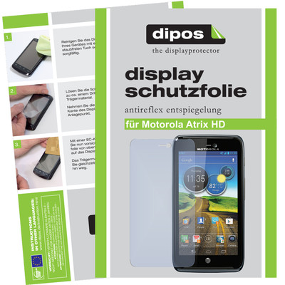 2x Schutzfolie für Motorola Atrix HD matt Displayschutz Antireflex Passgenau
