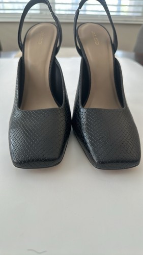 ALDO Rhiraniel Black Leather Heels - Picture 6 of 9