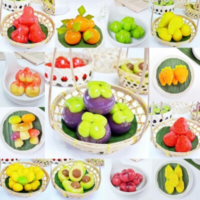 Thai Dessert Mold Fruit Shaped Mung Bean Jelly Coat Look Chup Food Grade Cooking