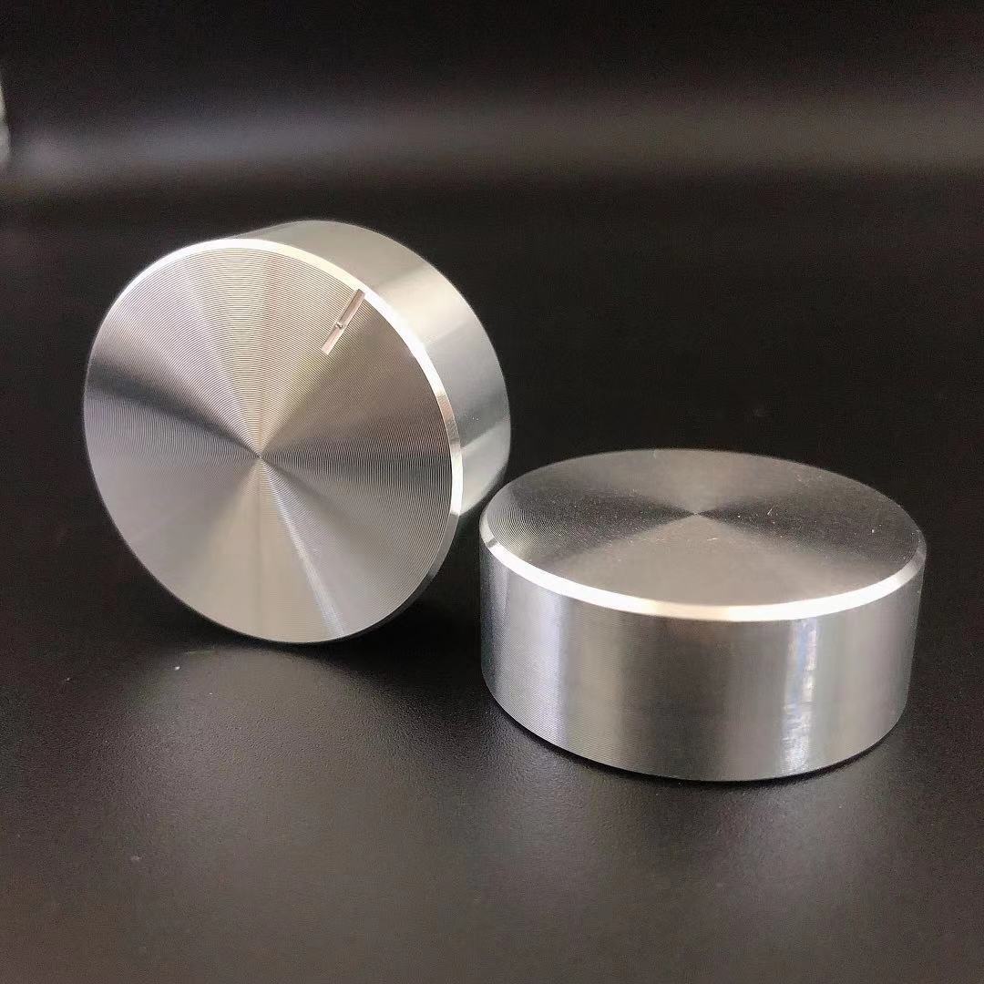 Silver Aluminum Knob Cap 35mm x 13.5mm for Potentiometer
