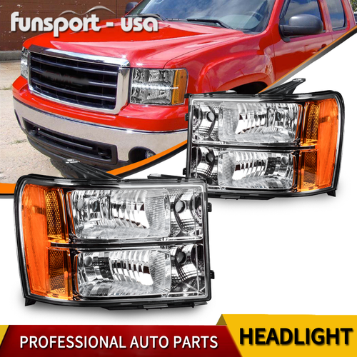 Headlight Assemblies For 2015 Chevrolet Silverado 1500 Pair Of Black Housing Headlights For 2007-2013 Silverado/Sierra - Amber Corner Led Headlight Assembly - Foto 5