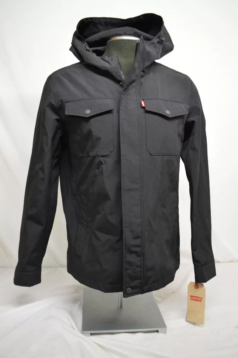 Men's levi's hooded trucker jacket sales