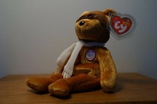  TY Beanie Baby, Bearon the Bear, Wright Brothers, Brown, Mint Condition