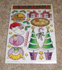 Creative Imaginations Mary Engelbreit Scrapbook Sticker ~ Christmas....Believe.