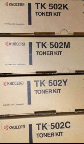 New 4PK Genuine Kyocera FS-C5016N Color Toner Cartridge TK-502K TK-502M TK-502C  - Image 2 of 2