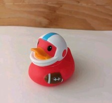 Infantino FOOTBALL Team Player Red Rubber Duckie - Fun Time Duck - Jeeps - NEW