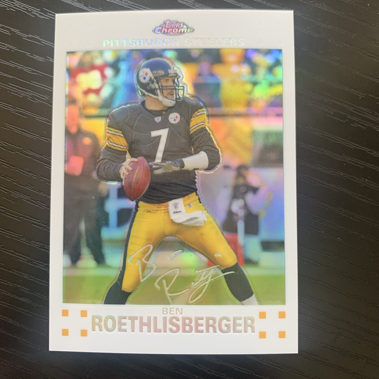 2007 Topps Chrome Ben Roethlisberger White Refractor /869 #TC67