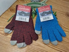 Women's Texting Gloves Red And Blue Set
