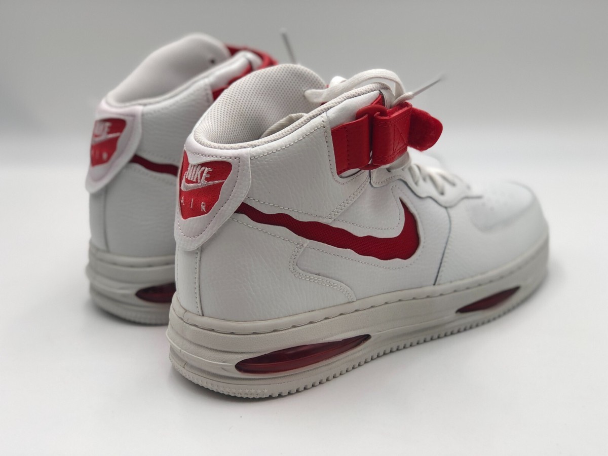 シューズ(男性用) Nike Air Force 1 Mid Evo Nike Air Force 1 Mid EVO Leather Men's Shoes White/Red FB1374-102