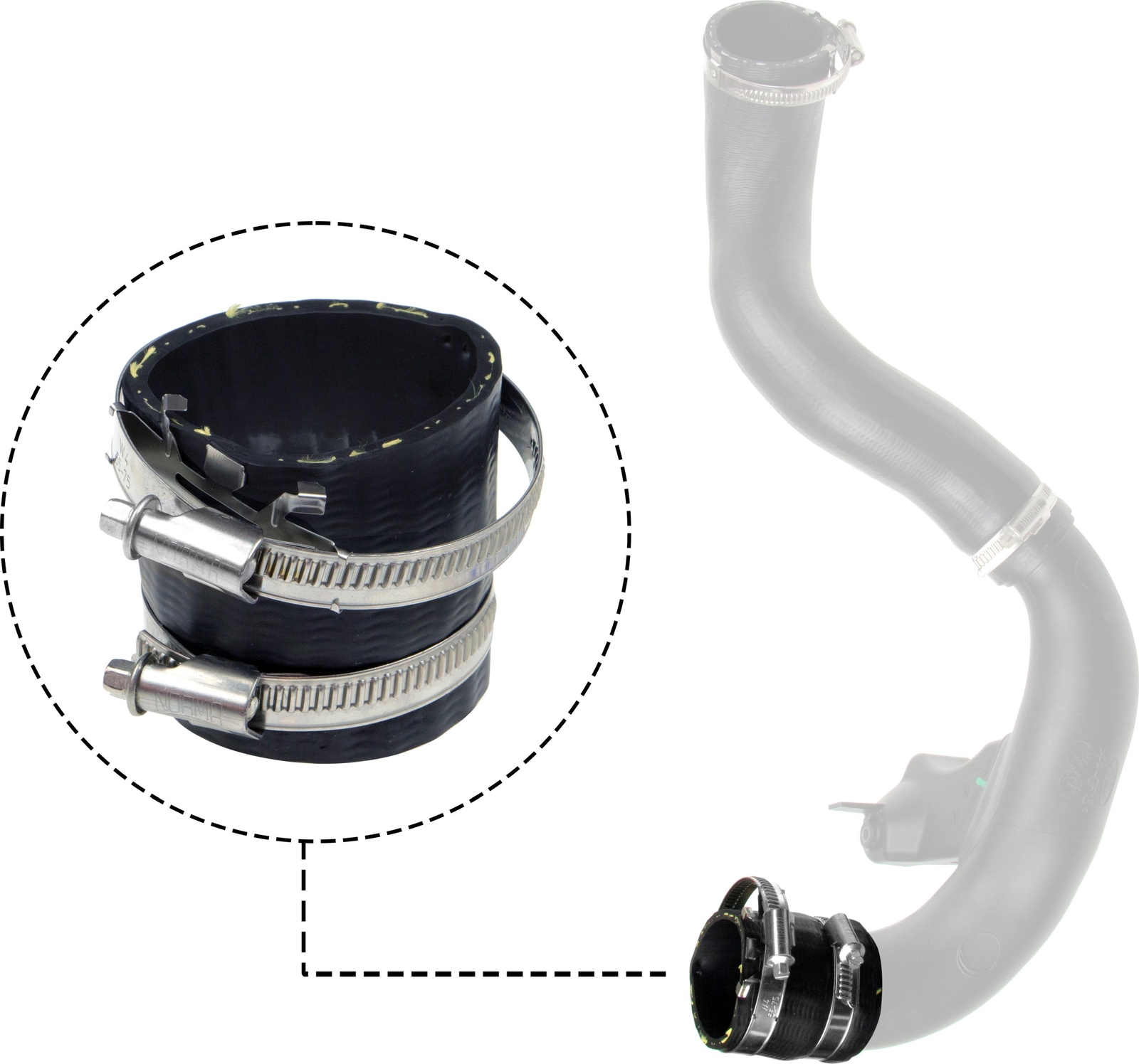 GATES 09-1499 Charger Air Hose for FORD