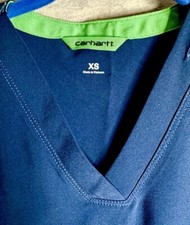 Carhartt Scrub Top Womens Medium Blue XS