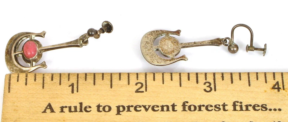 PENDIENTES COLGANTES DE PLATA ESTERLINA DAVID DIFFERENTEN HERMOSOS AÑOS 60 TULITA Foto 2 de 2