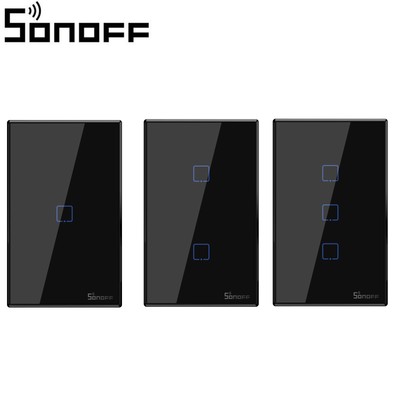 SONOFF Smart Touch Panel Wall Light Switch Wifi APP Remote Ctrl for Alexa Google