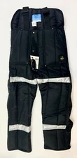 Refrigiwear Insulated Softshell Enhanced Visibility Bib Overalls Black Medium