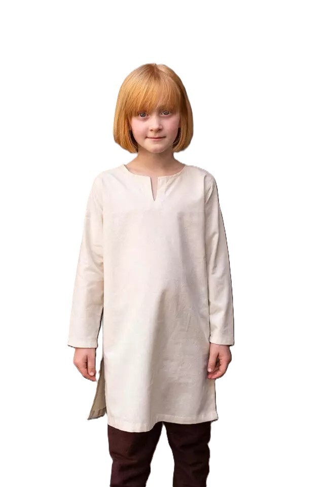 Medieval Túnica Leifsson Natural Medieval Fantasy Disfraz para Niños