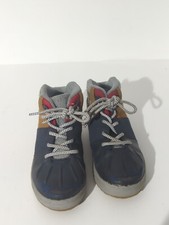 OshKosh B'gosh Duck Boots Boys 12 Navy Red Wistman Lace Up Toddler Rainboots