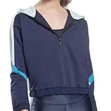 CORE 10 by REEBOK Womens Oversized AM Warming 1/4 Zip Hoodie Sweatshirt Size XXS
