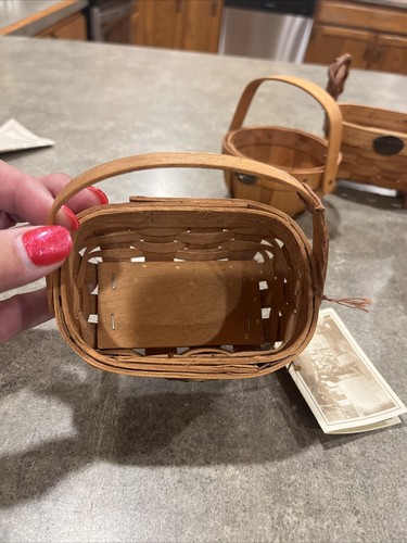 Vintage Miniature Petersboro Basket Co. Basket Set Of 4, Collector’s Baskets - Picture 6 of 19