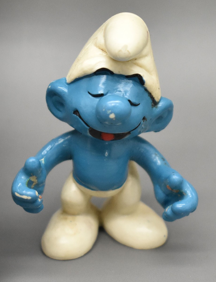 Smurfs Singer Smurf Vintage PVC Figure Peyo Schleich Berrie 1983