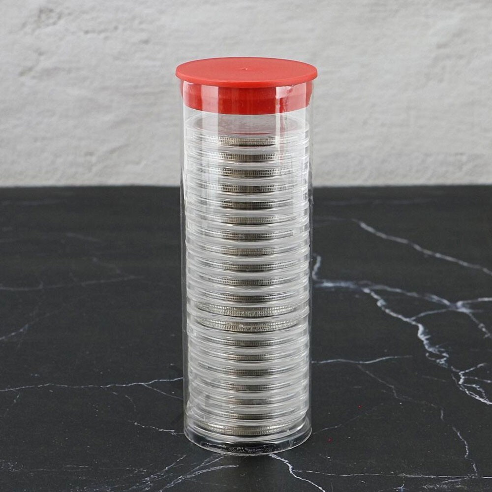 20 Coin Capsules With Storage Tube For 1/2oz Gold Eagles & Similar Coins - H27 Direct Fit Acrylic Holders