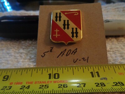 5th Air Defense Artillery V-21 Unit Crest, DI, DUI (DRAW#K18)