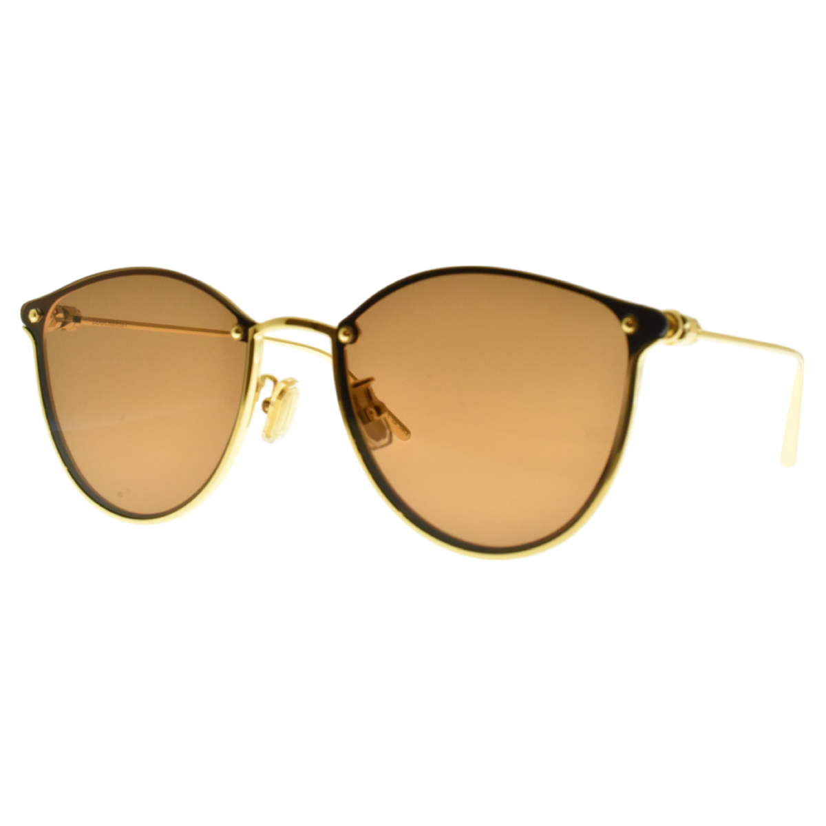 NEW!! BOUCHERON BC0119S 003 Gold Brown Cat Eye Full Rim 