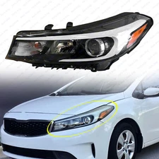 For 2017 2018 Kia Forte Sedan Left Driver Halogen Headlight Lamp w/o LED w/ Bulb