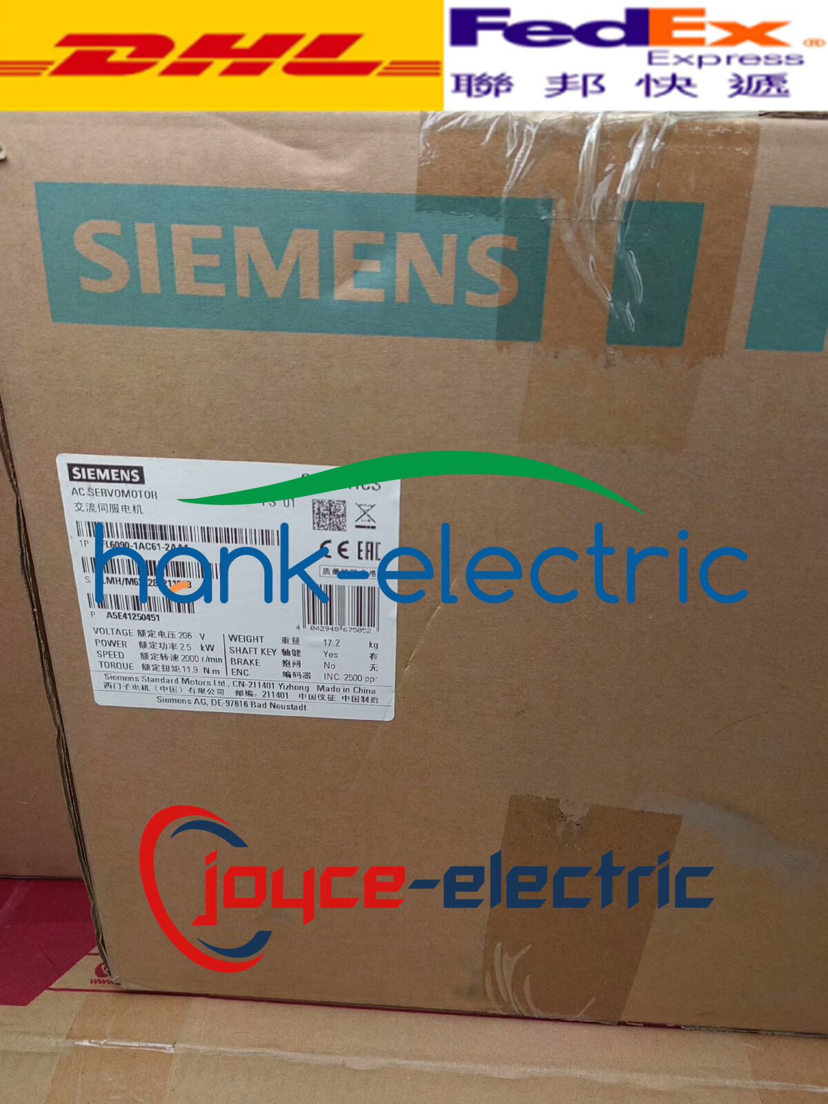 New In Box SIEMENS 1FL6090-1AC61-2AA1 AC Servo Motor fast Shipping with warranty