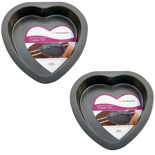 Cute Heart Shaped Cake Tin with Steel Non Stick Edges Pack of 2 eBay