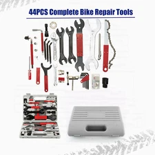 44PCS Complete Bike Bicycle Repair Tool Kit Set Home Mountain Road Cycling Bikes
