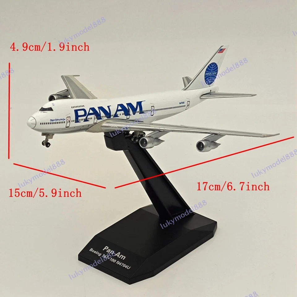 1:400 scale RM Pan Am Boeing 747-100 N4704U Diecast Aircraft Model - Image 2 of 4