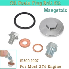 MAGNETIC OIL DRAIN KIT FOR SCOOTER 50cc QMB139 & 150cc GY6 MOTORS Kymco Taotao