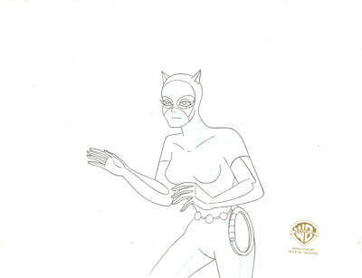 Batman Animated Series-Original Production Drawing-Catwoman-Cat Scratch Fever