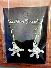 Disney "Mickey Hands" Deluxe 3D/Gem Stones .925 Sterling Silver Hooks Earrings