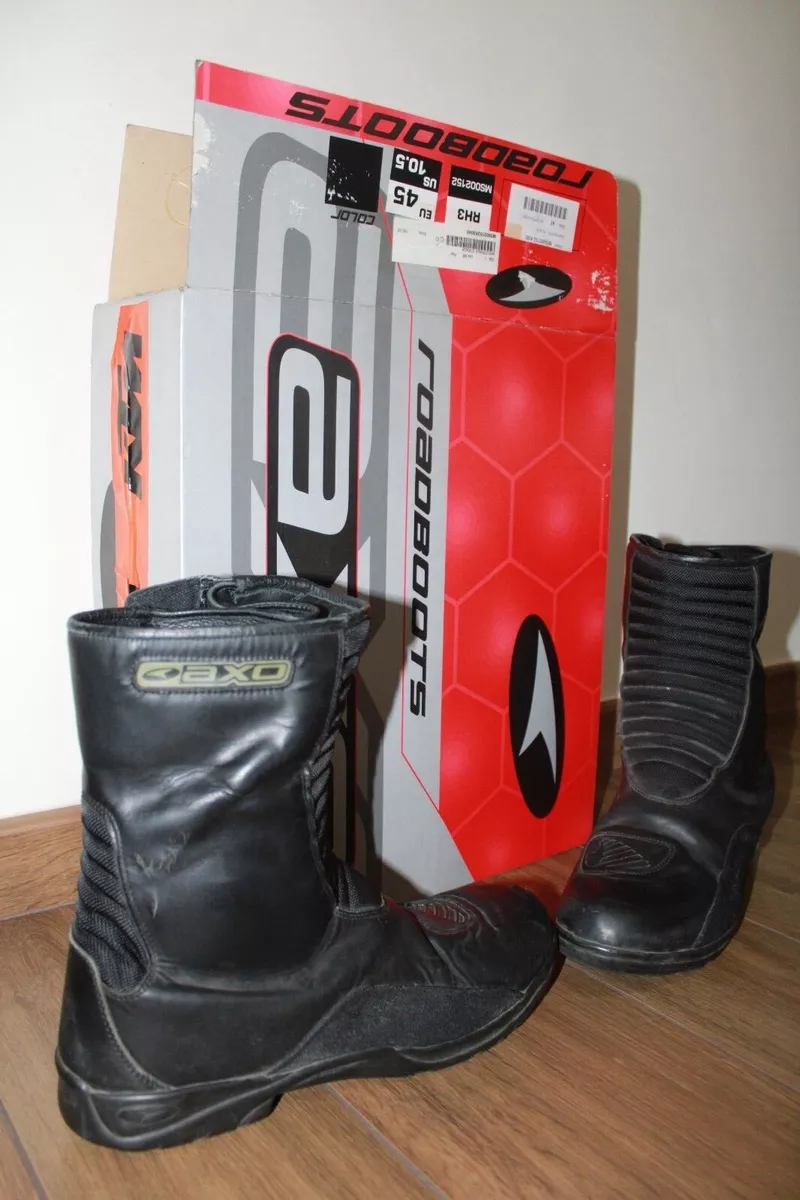 stivali moto uomo neri in pelle. AXO RH3 BOOTS. Tg 45. Usati, ottime  condizioni.