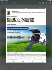 ITEMLAB Foldable Aluminum Dog Stairs  With A Multiple Use Seat Protector Cover