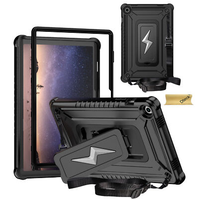 For Samsung Galaxy Tab A9 Plus/A9/S6 Lite Heavy Duty Shockproof Case with Strap