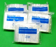 4x8 Reloc Zippit Bags 2mil Clear Reclosable 4" x 8" Zip Seal Lock 500 Bags