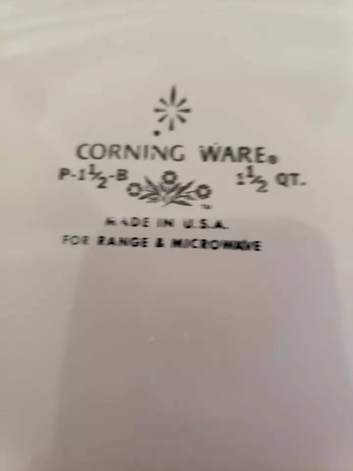 RARE VTG CORNING WARE BLUE CORNFLOWER CASSEROLE 1 1/2 QT P-1 1/2-B W/Lid P-7-C - Image 3 of 4
