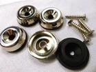Penn Elcom Vintage Amp Sphinx Glide Feet Nickel With Rubber Sets of 4