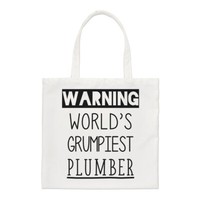 Achtung Weltweit Grumpiest Klempner Regular Tragetasche Toll Beste Funny Shopper