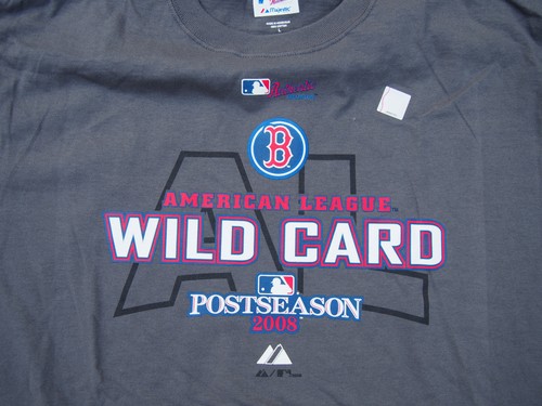 Boston Red Sox AL Wildcard 2008 Post Season Official T-Shirt Size Large ~NEW~ - Picture 1 of 6