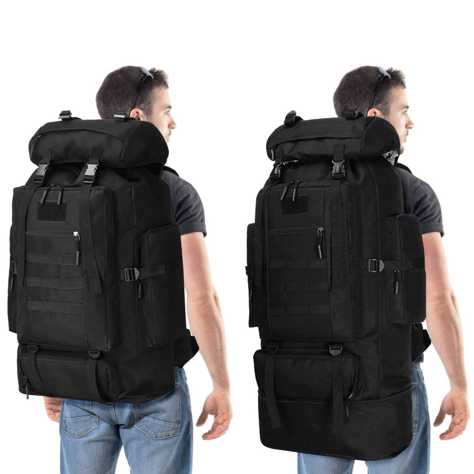 Lager Hiking Camping Backpack Extra Large Rucksack Mens Outdoor Luggage Bag100L