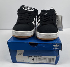 adidas Campus 00s J Kids Sneakers Black/White/Gum Suede Lace Up US 4 HQ6638