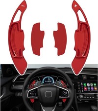 Red Sports Aluminum Steering Wheel Paddle Shifter Extension Cover for Honda Acco