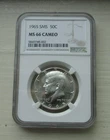 1965 Kennedy Half Dollar 50c SMS NGC MS66 Cameo