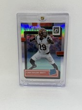2022 Optic Cam Taylor-Britt Silver Holo Prizm Refractor Rookie SP RC 271 Bengals
